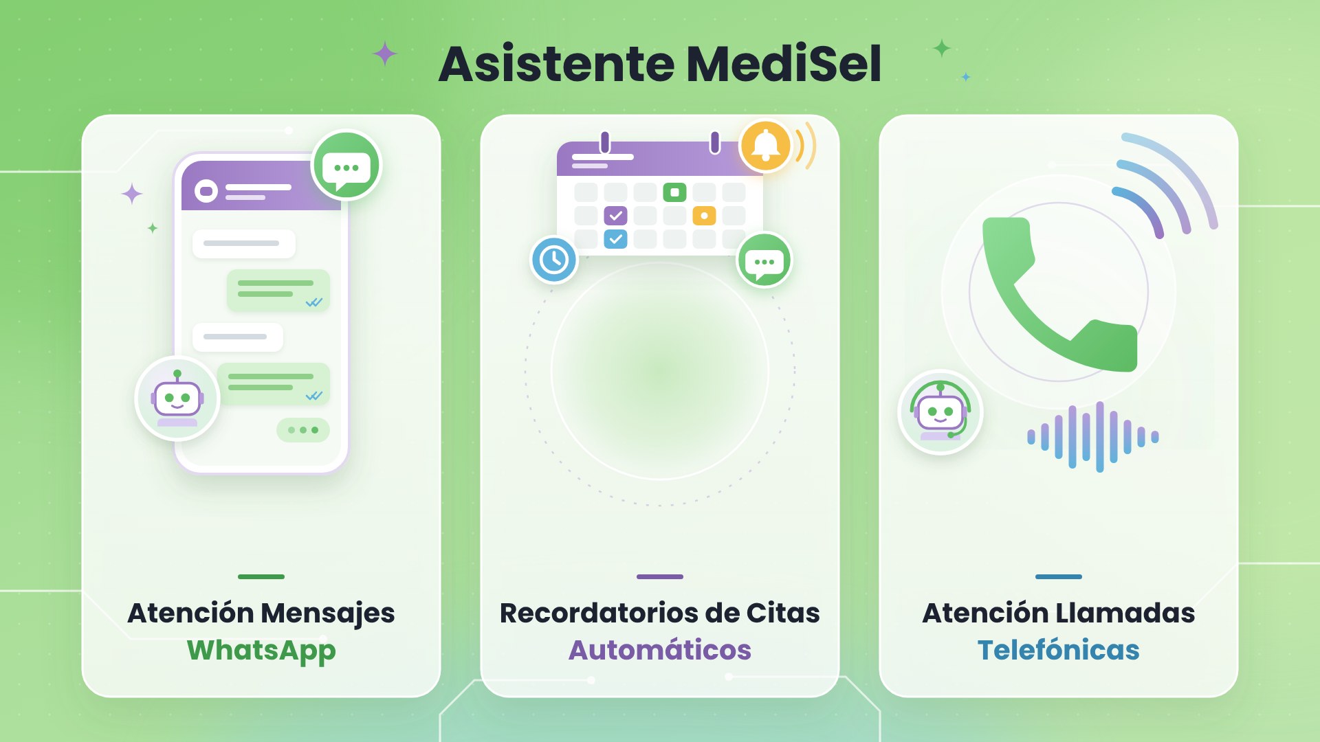 Asistente de IA de MediSel en el WhatsApp de su clínica